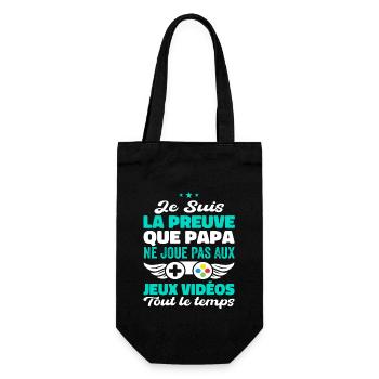 La Preuve Que Papa Ne Joue Pas Aux Jeux Vidéos - Sac à bouteille - noir - Devant