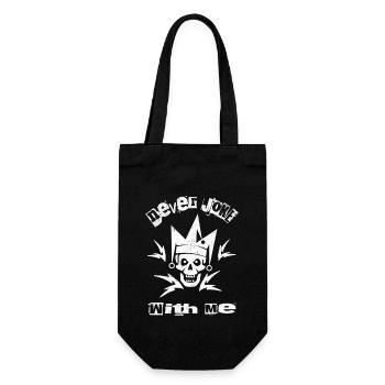 Skull Never Joke with me saying sarcasm - Gift Bag for Bottles - black - Front