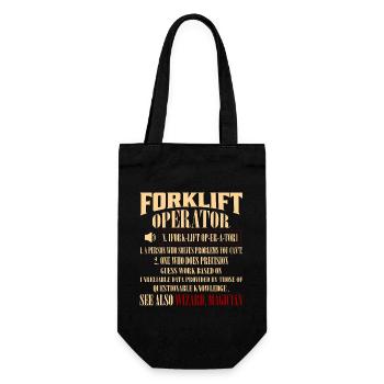 Forklift Operator Noun Operator Forklifter Driver - Gift Bag for Bottles - black - Front