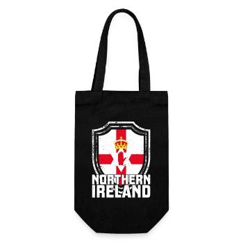 Ireland Travel Holiday Flag Irish Shamrock Green - Gift Bag for Bottles - black - Front
