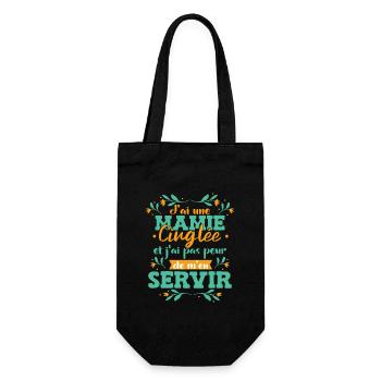 Fête Des Mères Humour Mamie Grand Mère - Sac à bouteille - noir - Devant