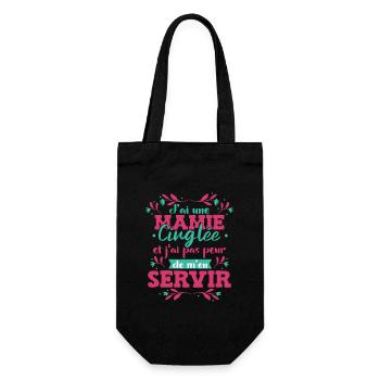 J'ai Une Mamie Cinglée - Sac à bouteille - noir - Devant