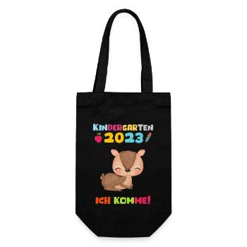 Kindergarten 2023 Ich Komme Jungen Kita Geschenk - Geschenkbeutel für Flaschen - Schwarz - Vorne