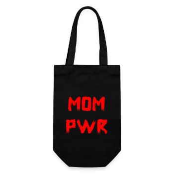 MOMPWR - Geschenkbeutel für Flaschen - Schwarz - Vorne