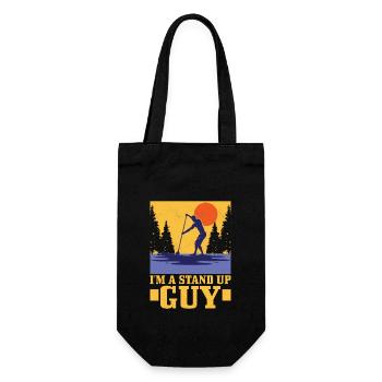 I'm A Stand Up Guy Stand Up Paddle Board - Geschenkbeutel für Flaschen - Schwarz - Vorne