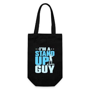 I'm A Stand Up Guy Stand Up Paddling Board - Geschenkbeutel für Flaschen - Schwarz - Vorne