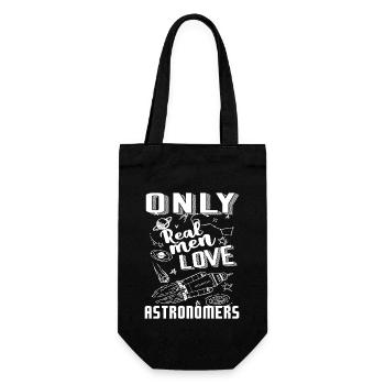 Astronomer Only Real Men Love Astronomers - Gift Bag for Bottles - black - Front