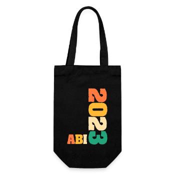 Abiturienten Abschluss 2023 Abitur - Geschenkbeutel für Flaschen - Schwarz - Vorne