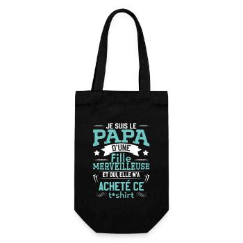 Papa Cadeaux De La Fête Des Pères - Sac à bouteille - noir - Devant