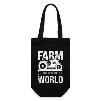Farm for the food of the world - Gift Bag for Bottles - black - Front