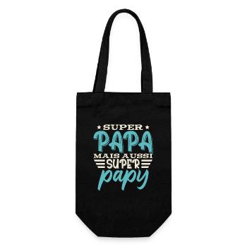 Drôle Fête Des Pères Papa Papy - Sac à bouteille - noir - Devant