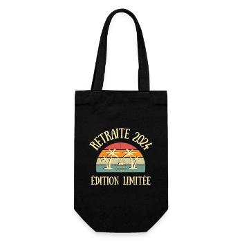 depart retraite 2024 homme humour idée cadeau - Sac à bouteille - noir - Devant