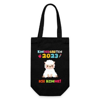 Kindergarten 2023 Ich Komme Jungen Kita Geschenk - Geschenkbeutel für Flaschen - Schwarz - Vorne