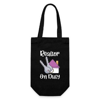 Real Estate Agent Realtor Home Closing Investor - Gift Bag for Bottles - black - Front