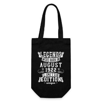 Birthday August 1922 year Limited Edition Retro - Gift Bag for Bottles - black - Front