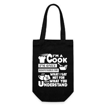 I'm A Cook I m Only Responsible For What I Say - Gift Bag for Bottles - black - Front