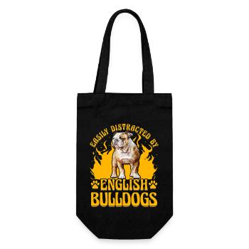 Facilement distrait par les Bulldogs anglais - Sac à bouteille - noir - Devant