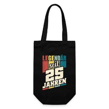 25. Geburtstag Legendär Seit 25 Jahren Legende 25 - Geschenkbeutel für Flaschen - Schwarz - Vorne