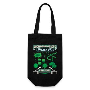 Microbiologist, Microbiology, funny saying, Pun - Gift Bag for Bottles - black - Front