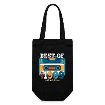 40 Birthday Man Cassette May Vintage 1983 - Gift Bag for Bottles - black - Front