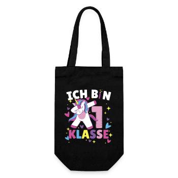 Ich bin 1. Klasse - Geschenkbeutel für Flaschen - Schwarz - Vorne