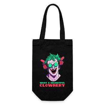 What a delightful clown - Gift Bag for Bottles - black - Front