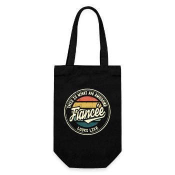 Fiancée Meilleure demande en mariage Cadeau rétro - Sac à bouteille - noir - Devant