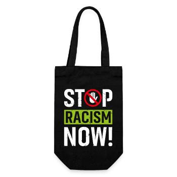 Stop Racism Now - Geschenkbeutel für Flaschen - Schwarz - Vorne
