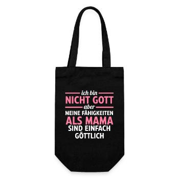 Mutter Muttertag Mama - Geschenkbeutel für Flaschen - Schwarz - Vorne