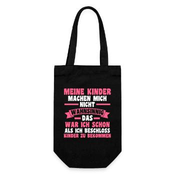 Mutter Muttertag Mama - Geschenkbeutel für Flaschen - Schwarz - Vorne