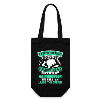Hairdresser Marrying A Sexy Hairdresser - Gift Bag for Bottles - black - Front