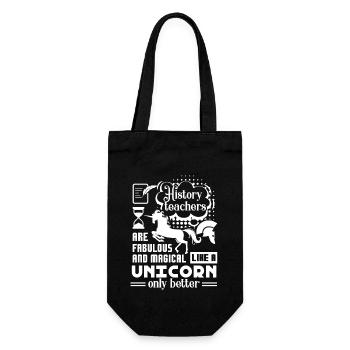History Teachers Are Fabulous And Magical - Gift Bag for Bottles - black - Front