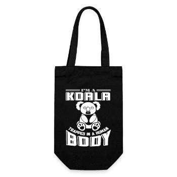 Koala Koala Trapped In A Human Body - Gift Bag for Bottles - black - Front