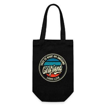 Meilleur ami au monde Cadeau rétro de petite amie - Sac à bouteille - noir - Devant