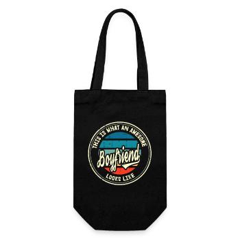 Meilleur ami petit ami dans le monde Cadeau rétro - Sac à bouteille - noir - Devant