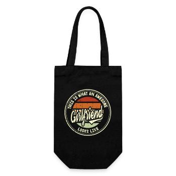 Meilleur ami au monde Cadeau rétro de petite amie - Sac à bouteille - noir - Devant