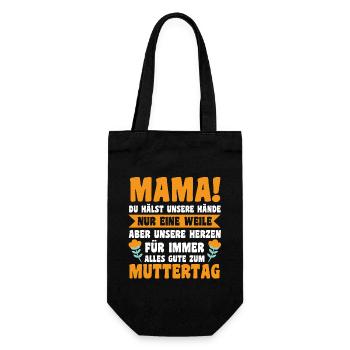 Mutter Muttertag Mama - Geschenkbeutel für Flaschen - Schwarz - Vorne