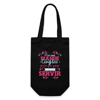 Meilleure mamie du monde cadeaux anniversaire - Sac à bouteille - noir - Devant