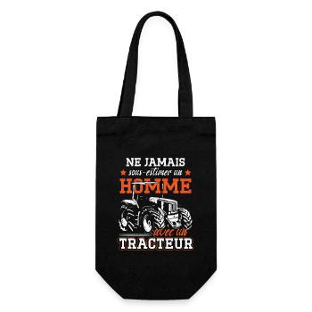 Ne Jamais Sous-Estimer Un Homme Avec Un Tracteur - Sac à bouteille - noir - Devant