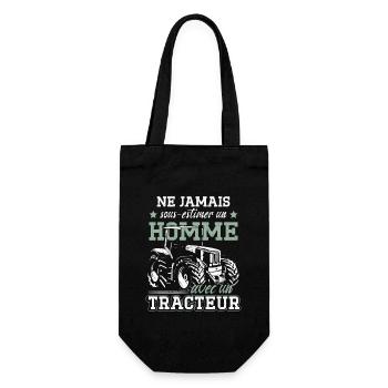 Ne Jamais Sous-Estimer Un Homme Avec Un Tracteur - Sac à bouteille - noir - Devant