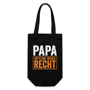 Vater Vatertag Papa - Geschenkbeutel für Flaschen - Schwarz - Vorne