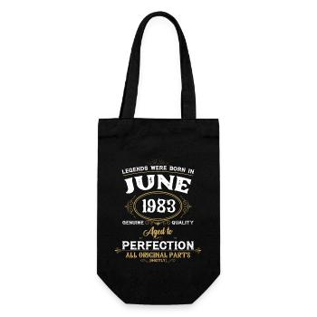 Les légendes sont nées en juin 1970 - Sac à bouteille - noir - Devant
