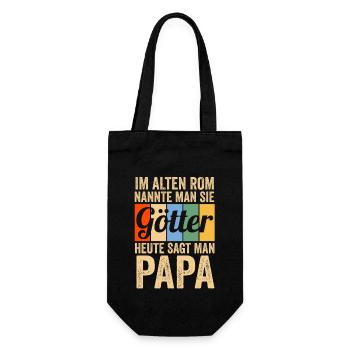 Vater Vatertag Papa - Geschenkbeutel für Flaschen - Schwarz - Vorne