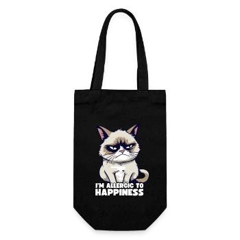 Grump Cat - I'm Allergic To Happiness Sarcasm - Gift Bag for Bottles - black - Front