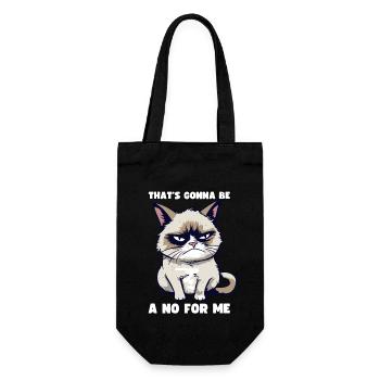 Grump Cat: That's going to Be A No For Me - Sarcasm - Gift Bag for Bottles - black - Front