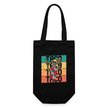 Mexico Skeleton Tequila Beach Summer Taco - Gift Bag for Bottles - black - Front