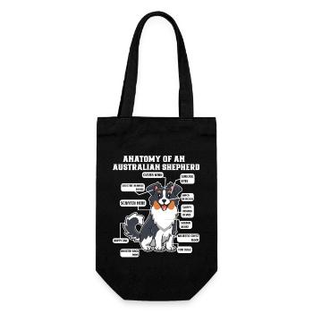 Australian Shepherd Aussie Dad Aussie Mom - Gift Bag for Bottles - black - Front