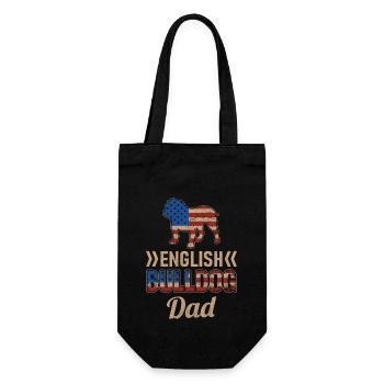 Papa bouledogue anglais - Sac à bouteille - noir - Devant