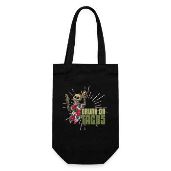 Mexico Taco Summer Skeleton Holiday Tequila - Gift Bag for Bottles - black - Front