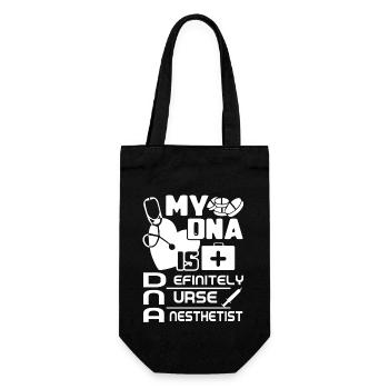Nurse Anesthetist Nurse Anesthetist Is In My DNA - Gift Bag for Bottles - black - Front